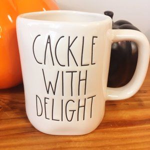 Rae Dunn Double Sided Cackle with Delight Mug